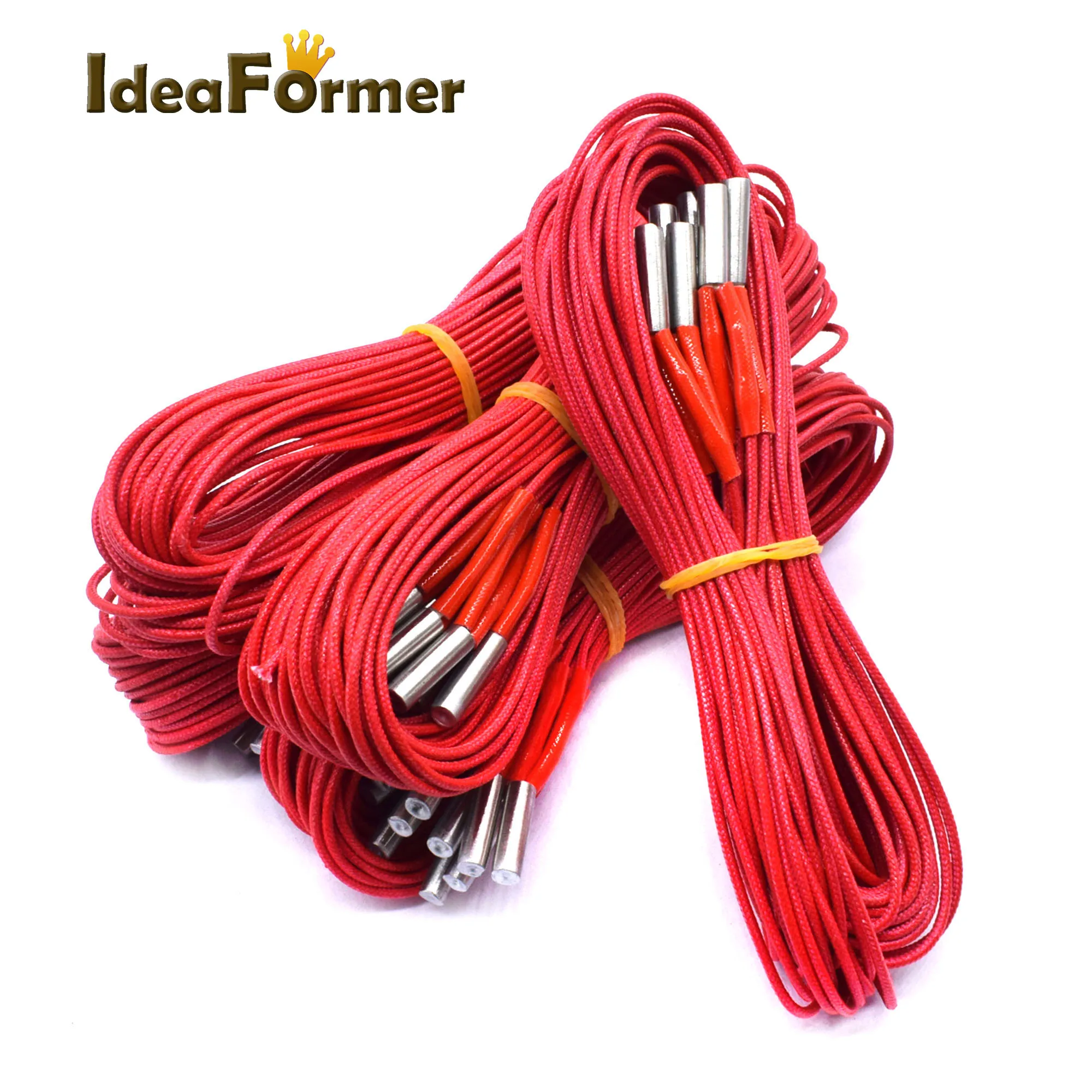 Ideaformer 3D Printer Parts 1 PCS Red/White 12/24V 40/50W 60*20/60*30 Heating Tube with 100cm Wire for 3D Printer