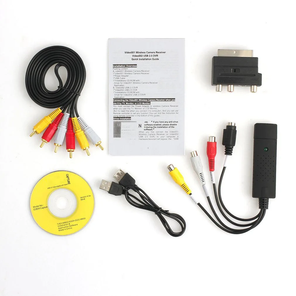 ממיר USB2.0 VHS ל-DVD, ממיר וידאו אנלוגי לפורמט דיגיטלי, אודיו ווידאו,…