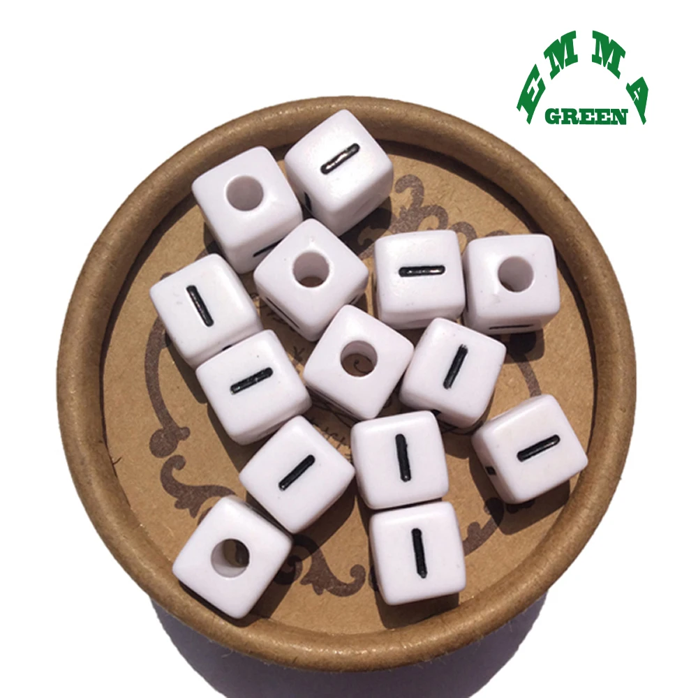 Letter Beads for Jewelry Making 10mm 550pcs White Square Separate Alphabets Acrylic Vowel Alphabet Spacer for Chunky Jewelry