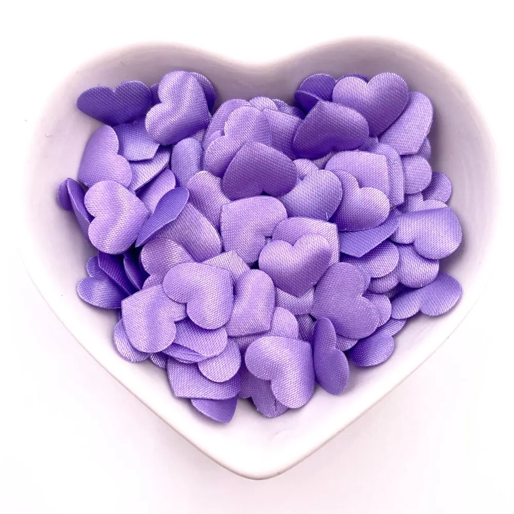 400PCS Cloth Padded Lovely Mini Peach heart Patch Wedding Appliques DIY Sewing Accessories Craft Decor XE05