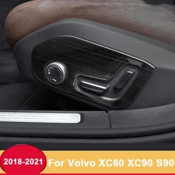 For Volvo XC60 XC90 S90 2018 2019 2020 2021 ABS Car Seat Adjustment Switch Knob Panel Trim Covers Interior Moulding Accessories