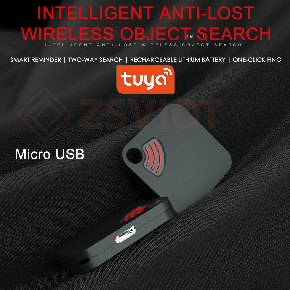 Tuya Smart Tracker Device  Mini  Tag Key Child Finder Pet Tracker Location Bluetooth Tracker Smart Tracker Vehicle Anti-lost