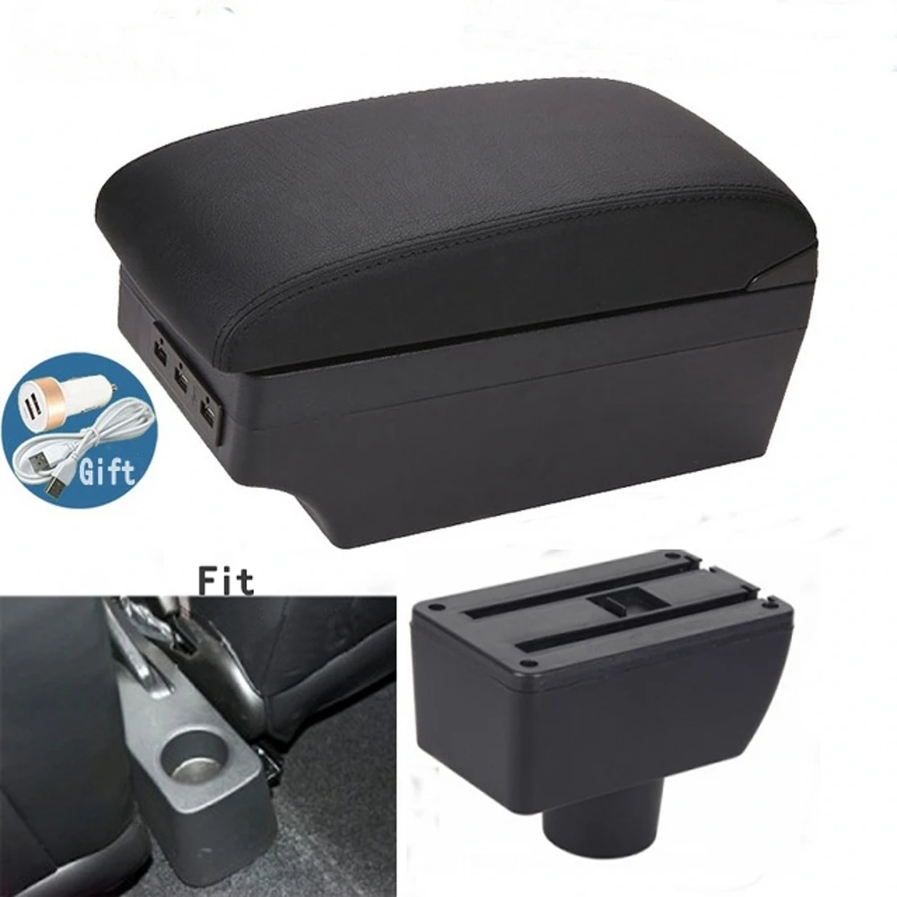 For Geely MK Armrest Box Car Center Console Storage Space Case Elbow Rest with Cup Holder USB Interface