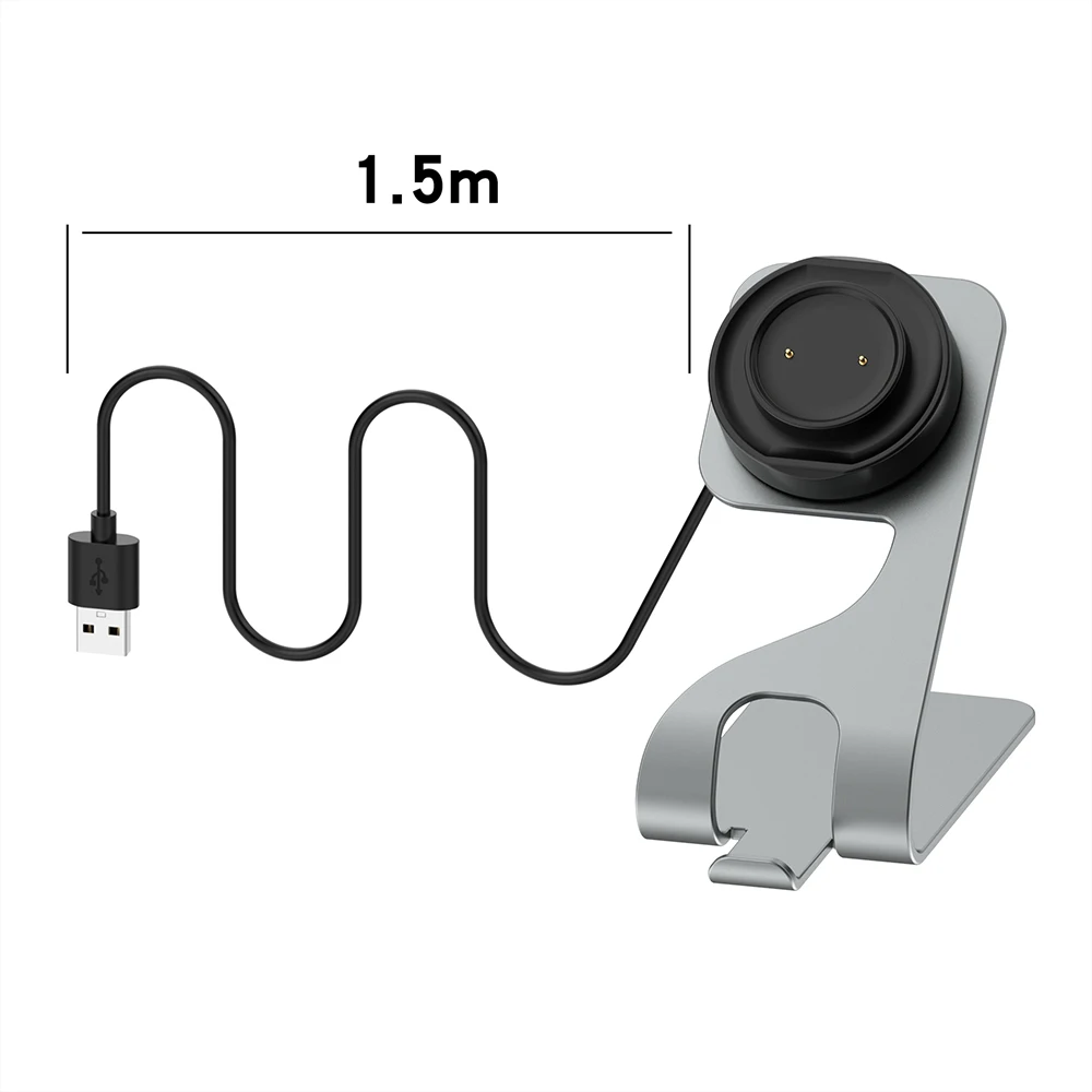 Mini base de carga de aluminio para Amazfit Bip 3/ GTR 2 2e, soporte de cargador, Cable de carga USB, accesorios de Metal