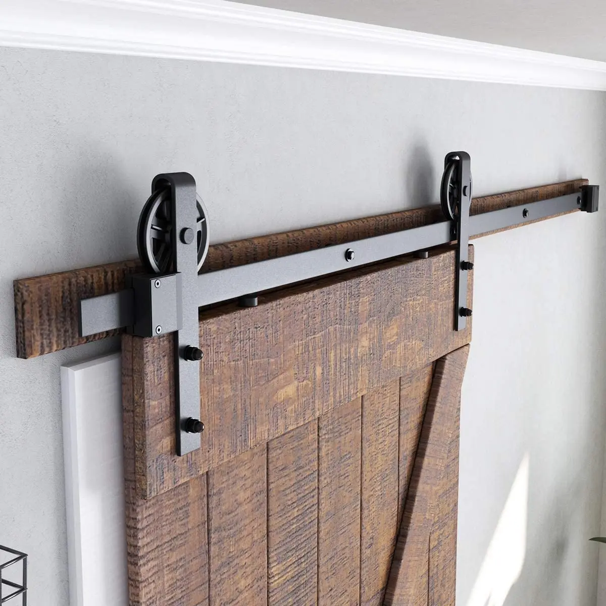 Sliding Barn Door Hardware kit Rail Industrial Barn Wood Door Interior Closet Door Kitchen Door Track Kit Track System Hardware