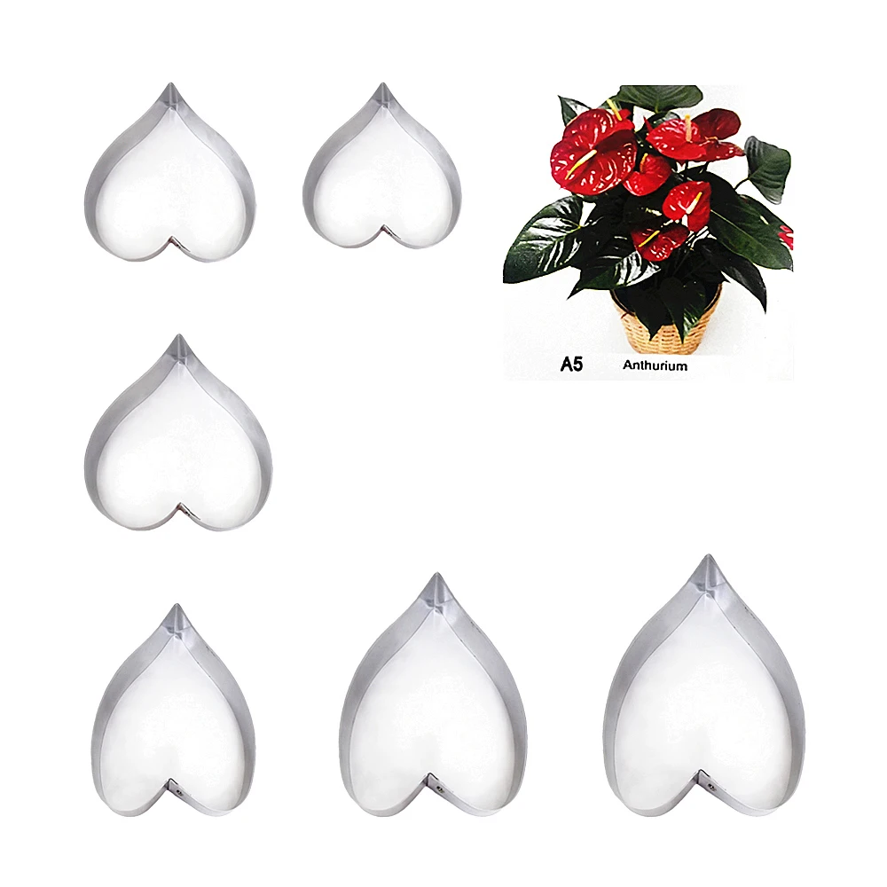 Anthurium fondant sugar flower cutters baking cake decorations Polymer Clay Cold Porcelain gumpaste tools