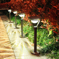 Thrisdar Outdoor Garden Solar Pillar Lawn Light Villa Park Post Lawn Solar Lamps Outdoor Landscape Pathway Patio Bollard Light