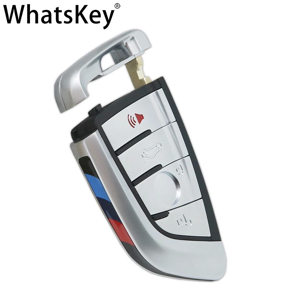 WhatsKey New Style Knife Smart Card Button Key Shell Cover For BMW 3/5/7 Series X1 X3 X5 G30 G20 Remote Key Case