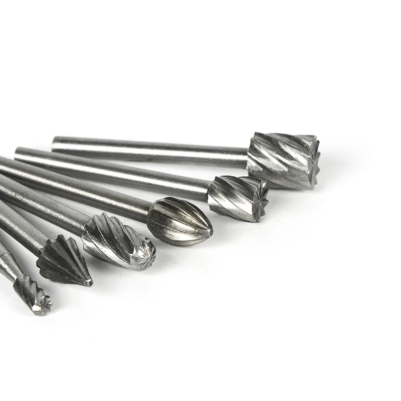 Imagem -04 - Hss Rotary Burr Mill Cutter Routing Router Bit Mini Broca Acessórios para Ferramentas Rotativas Carpintaria Metalworking com Caixa 10 Pcs Set