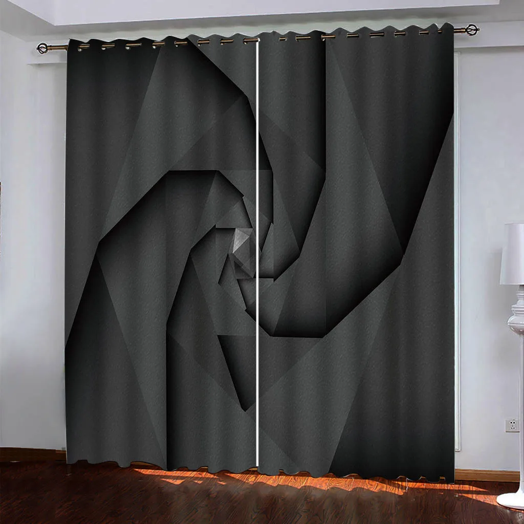 

Photo gery stereoscopic curtains Customized 3D Blackout Curtains Living Room Bedroom Hotel Window curtains