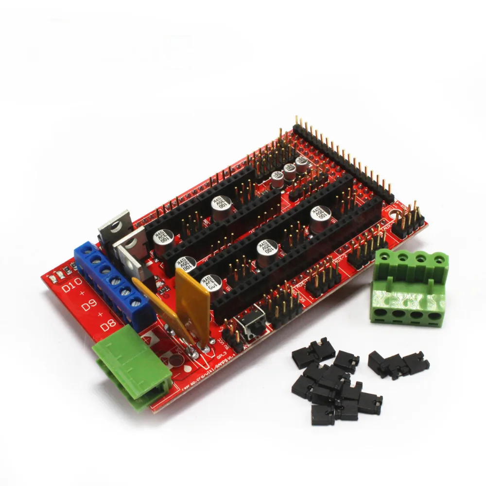 Kit di controllo stampante 3D RAMPS 1.4 Pannello di controllo stampante 3D + Driver passo-passo A4988 + Scheda di sviluppo Mega2560 R3 per Robot RC fai da te