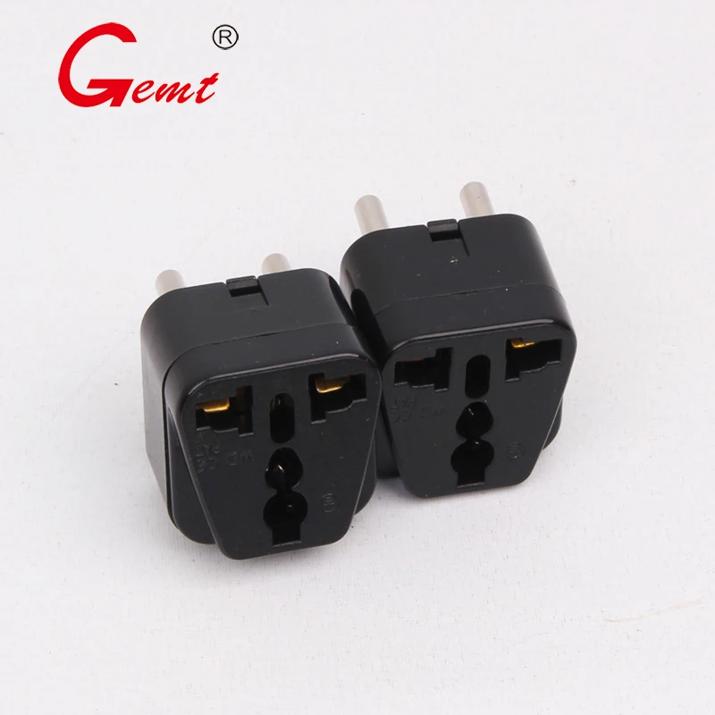 India Travel Plug Adapter (Type D) for Pakistan Nepal Bangladesh 3 Pin Plug Grounded & Universal AC Power Outlet Adapter Socket