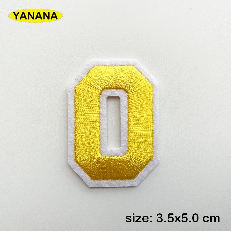 Number Embroidery Patches for T shirt Iron on Stripes Appliques Clothes Stickers Clothing Badges DIY clothing