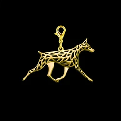 Drop Shipping Handmade Black 3D Doberman Dog Keychain Accessories Key Chain For Women Bag Charm Pendant DIY Key Rings Jewelry