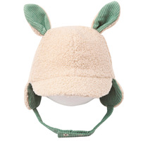 Children's hat warm thicken cap for baby earmuffs winter wool boys and girls rabbit ears protection caps