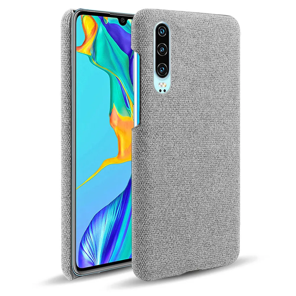 Cloth Cases for Huawei P30 Case Slim Retro Cloth Hard Phone Cover for Huawei P30 HuaweiP30 ELE-L29 ELE-L09 ELE-L04 Coque Capa