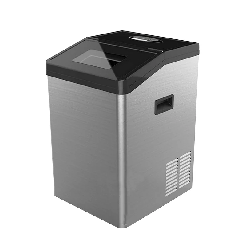 Xeoleo-máquina de hielo automática, cubo de almacenamiento de 55kg/24h, 8kg, 44 cuadrículas, adecuado para cafetería/bar con purificador de agua