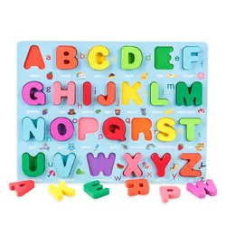 Kinder 3D Holz Puzzle Spielzeug Bunte Anzahl Brief Geometrie Form Erkenntnis Erfassen Bord Frühes Lernen Pädagogisches Montessori Spielzeug