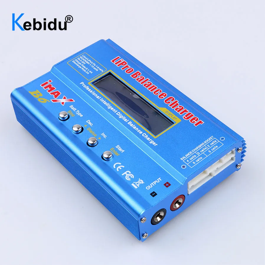 Kebidu iMAX B6 80W Battery Charger Lipo NiMh Li-ion Ni-Cd Digital RC IMAX B6 Lipro Balance Charger Discharger