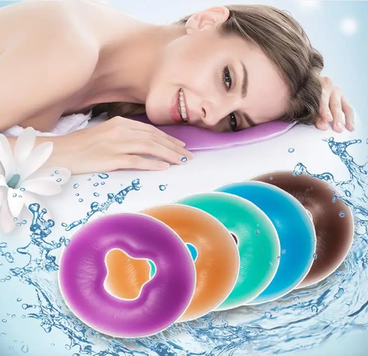 

1pcs 700g Soft Silicon Spa U Shape Massage Pillow Spa Gel Pad Face Relax Body Massage Cradle Cushion Health Care