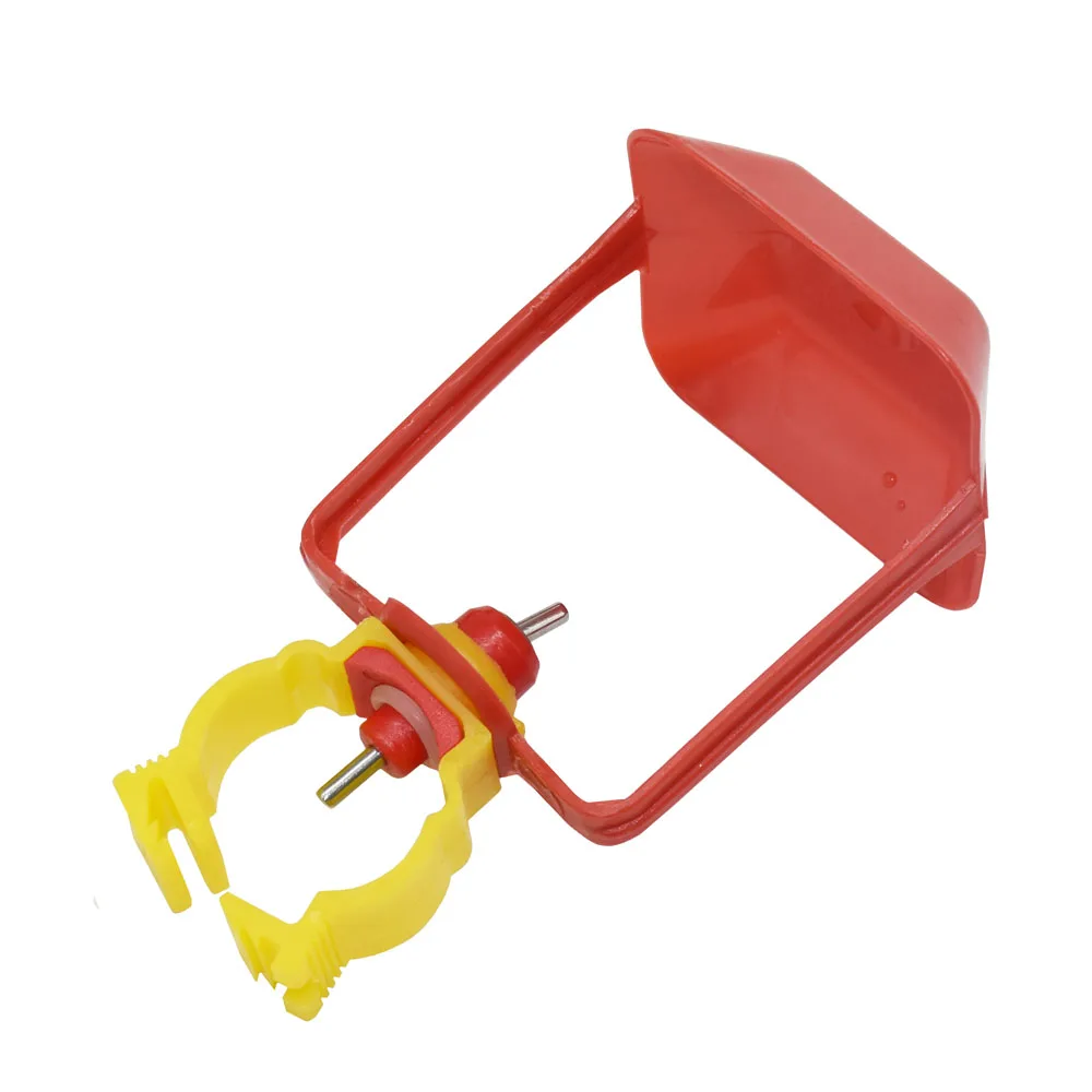 Imagem -04 - Bebedor Automático para Codorna e Aves Copo Vermelho de Pendurar Bebedor para Mamilo Amarelo com Cano de 25 mm de Diâmetro 100 Peças