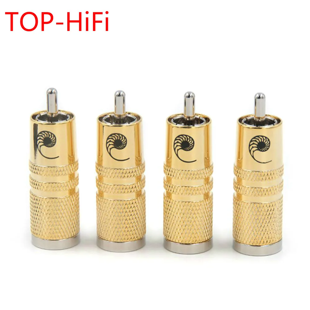 

TOP-HiFi 4pcs/lot Silver Plated Cardas RCA Plugs RCA Connector Electrical for RCA Male Interconnect Audio Cable