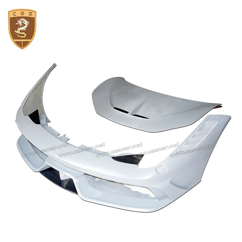 for Ferrari-458 fiberglass body kit front bumper engine bonnet high quality 458 Italia car body front bumper motor cover kits