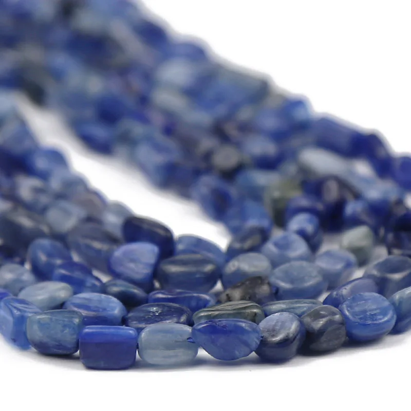 Natural Stone Blue Kyanite Stone beads Irregular Spacer Loose beads for DIY Jewelry charm Bracelets Necklace Making 4~8mm 15inch