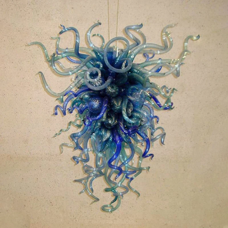 

Modern Cobalt Dark Blue Shade Chandelier High End LED Hanging Lamps Murano Pendant Modern Lights for Home