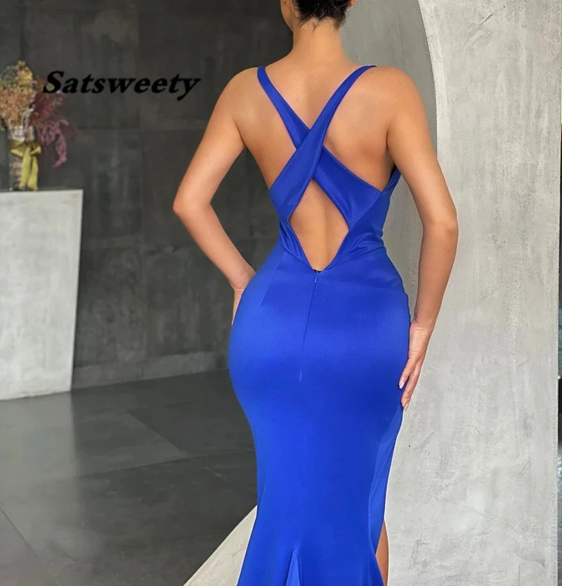 Robe De Soiree Side Split Avondjurken Lange 2024 Backless Galajurken Zeemeermin Vestido De Fiesta De Boda