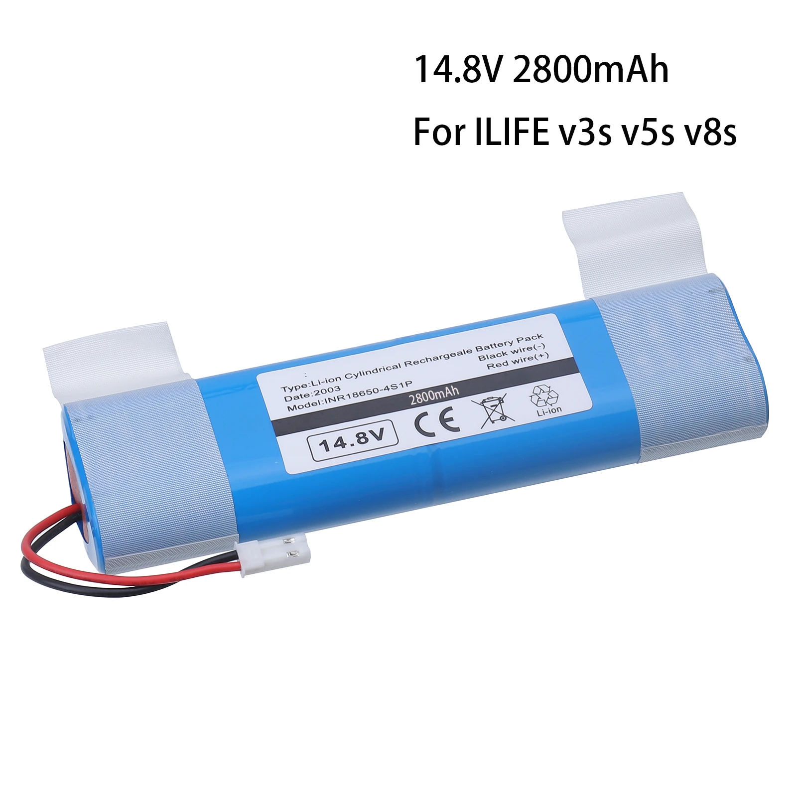 14.4v (14.8v) 2800mah bateria para ilife v3s pro, v50, v5s pro, v8s, x750, para zaco v3, v40, v5s pro, v5x