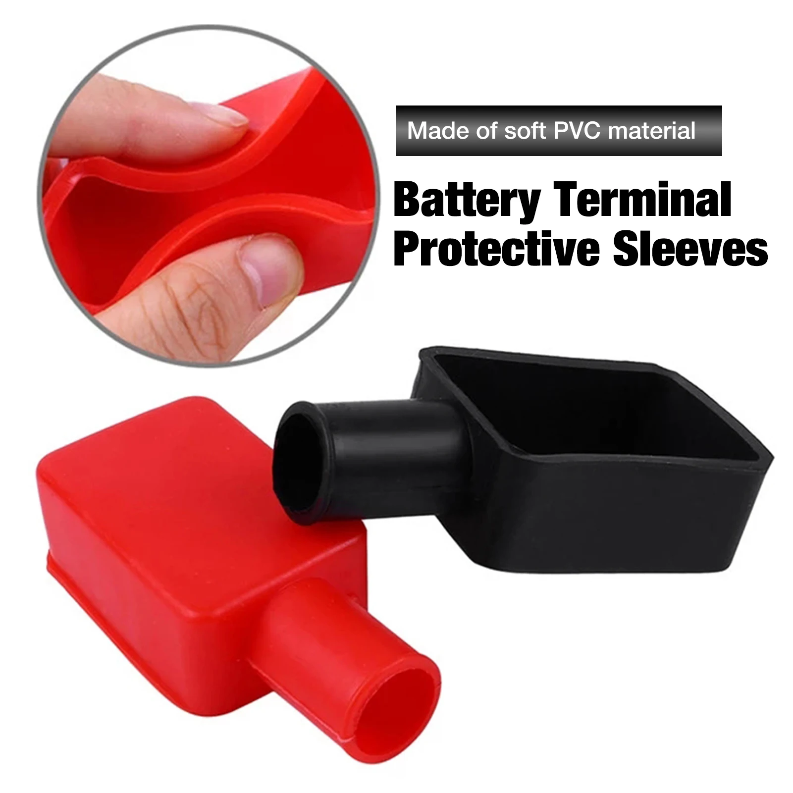 Car Battery Pole Positive And Negative Protection Cover Soft Plastic Flexible Battery Terminal Insulator Protective