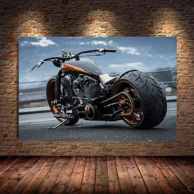 Cool Motorcycle Knight's Dream Heavy Locomotive Posters Picture Canvas Painting Prints Boy Room Decoration Special Gift Cuadros