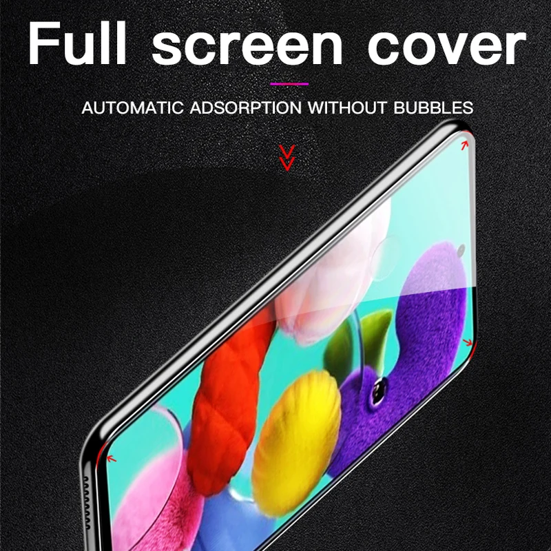 Full Cover Tempered Glass For Samsung Galaxy A03 A13 A23 A33 A53 A22 A32 A52 A72 A73 A51 A71 A21S A50 A70 Screen Protector Glass