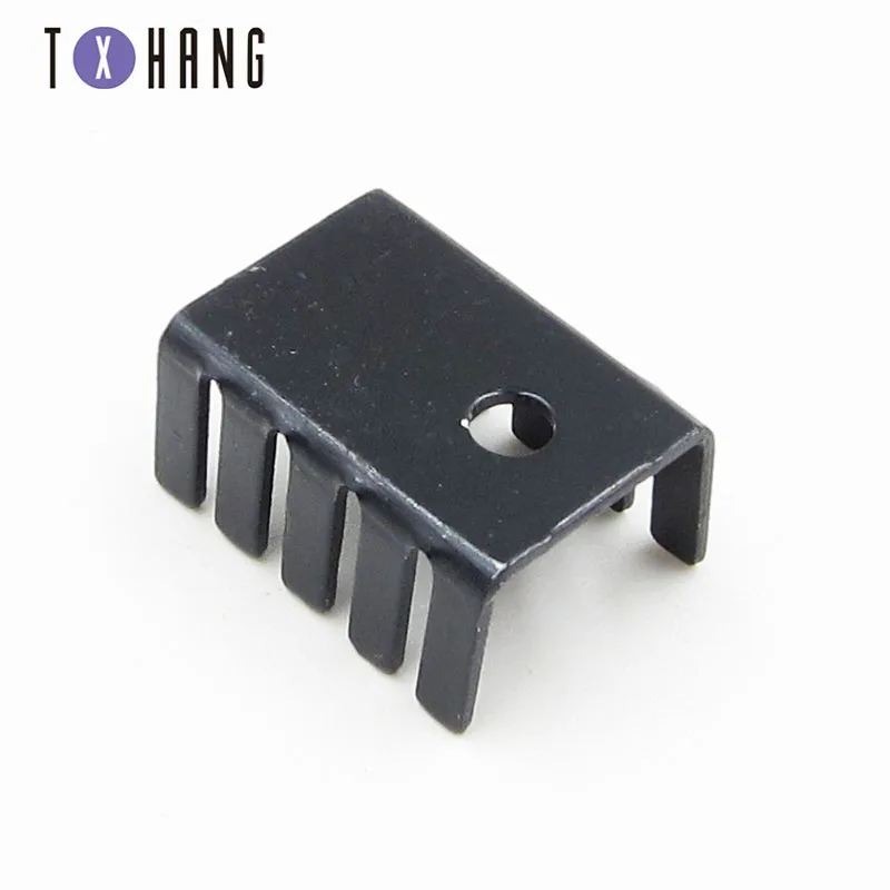 10 Pcs 21x15x11mm Alluminio Nero Dissipatore di Calore per TO-220 Transistor Mosfet