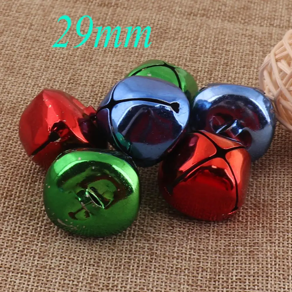 30 Pcs Large Jingle Bells,Christmas Bells,29MM Blue/Green/Red Jingle Bells,Key Chain,Durable Jingle Bells,Pet Collar Bells-Whole