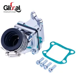 Glixal Dio AF18 AF28 AF27 49cc 50cc High Performance Racing Intake Manifold Inlet Pipe for CX ZX SE50 SK50 SA50 Elite 2T Scooter