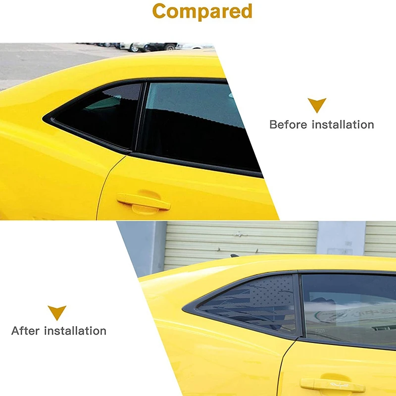 Raamstickers Carbon Fiber Rear Window Verontruste Vlag Sticker Voor Chevrolet Camaro 2010 2011 2012 2013 2014 2015