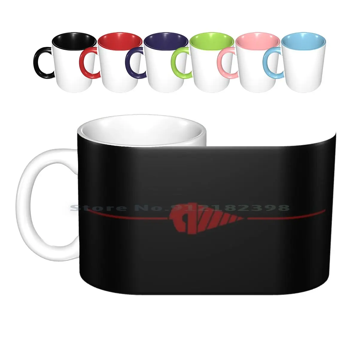 Gurren Lagann Drill ( Red ) Ceramic Mugs Coffee Cups Milk Tea Mug Tengen Toppa Gurren Lagann Core Drill Pop Culture Anime