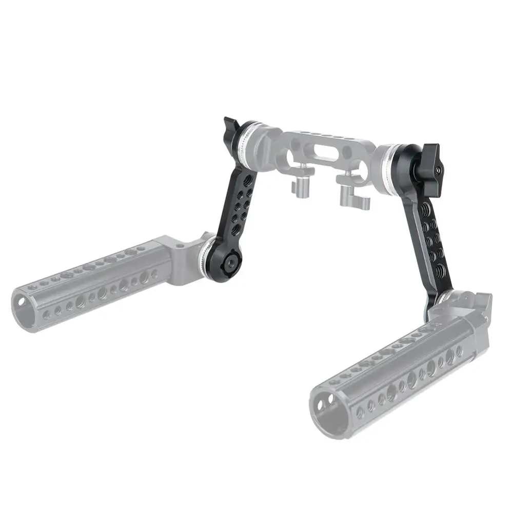 NICEYRIG Shoulder Rig ARRI Rosette Extend Arm Cheese Support Arm DSLR Camera Rig Cage Handle Mount Aluminum (Pack of 2)