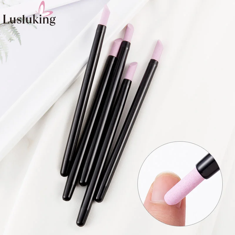 

2/5Pcs Set Quartz Stone Grinding Nail File Scrub Cuticle Dead Skin Remover Pusher Trimmer Stick Pen Pedicure Care Manicure Tool