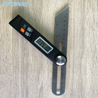 360 Degree Angle Finder Electronic Level T Bevel Gauge Digital Protractor Inclinometer Ruler Sliding LCD Display Stainless Steel