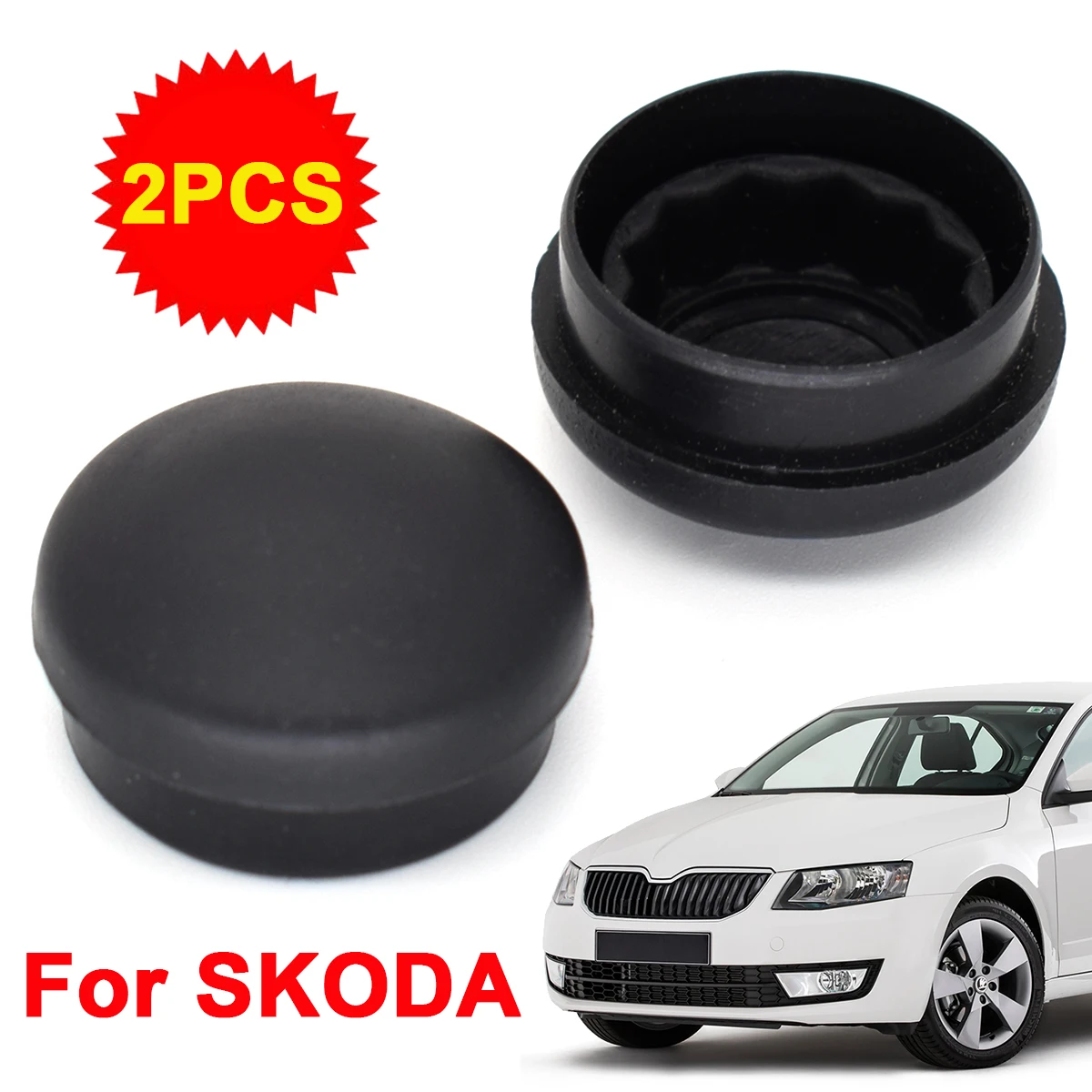 

2Pcs Car Front Windscreen Wiper Arm Nut Cap Bolt Cover For Skoda Octavia Fabia Superb B5 B6 B8 Roomster Citigo Yeti Windshield