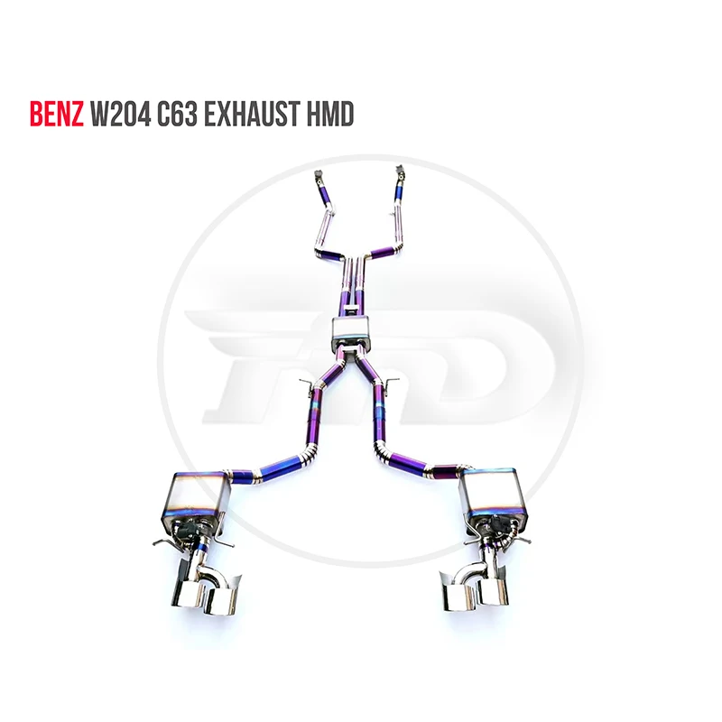 Titanium Alloy Exhaust Pipe Manifold Downpipe is Suitable for Benz W204 C63 E63 CLS63 Auto Modification Electronic Valve