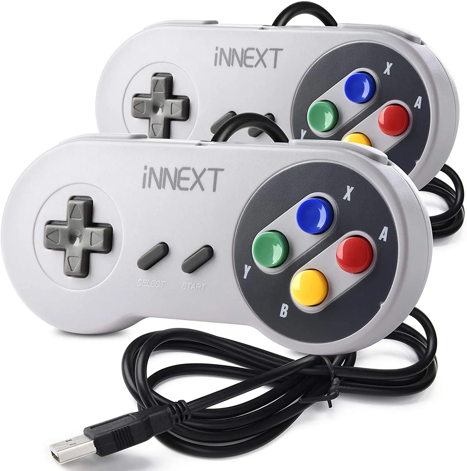 USB Classic Game Controller Joypad Wired Joystick Gamepad for SNES Retro Gaming for Windows 7/8/10 PC MAC Linux Raspberry Pi 3