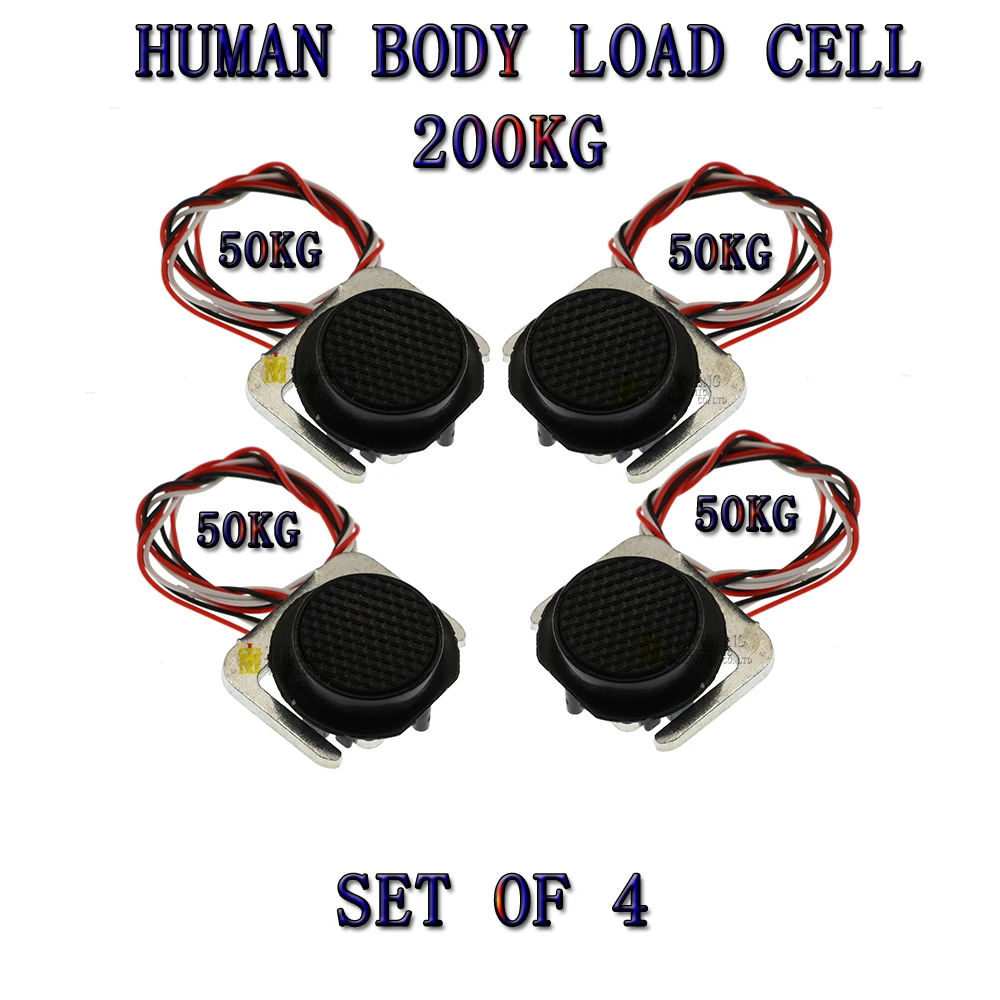 4pcs/lot 200KG Body Load Cell Weighing Sensor Pressure Sensor+4Pcs 50kg Human Scale Load Cell Weight Sensors+Measurement Tools