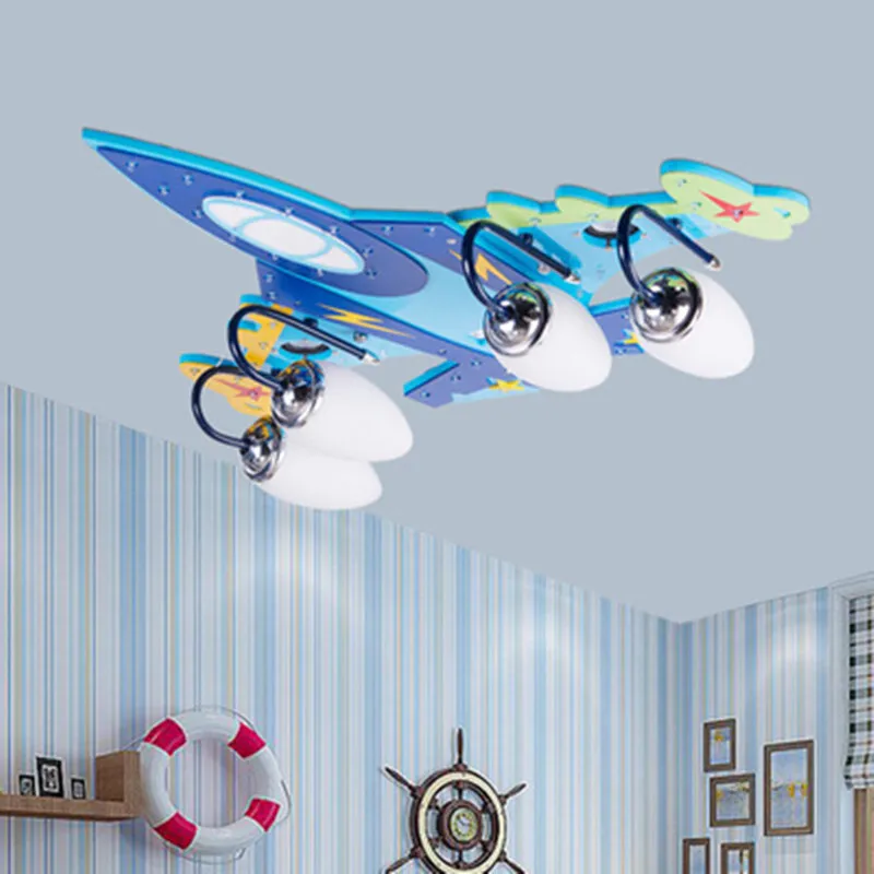 Imagem -04 - Luminária de Teto Infantil Acrílica com Led sem Fio Bluetooth Avião E14 110v220v Usb Amplificador de Som Alto-falantes Luz de Teto de Led de Madeira