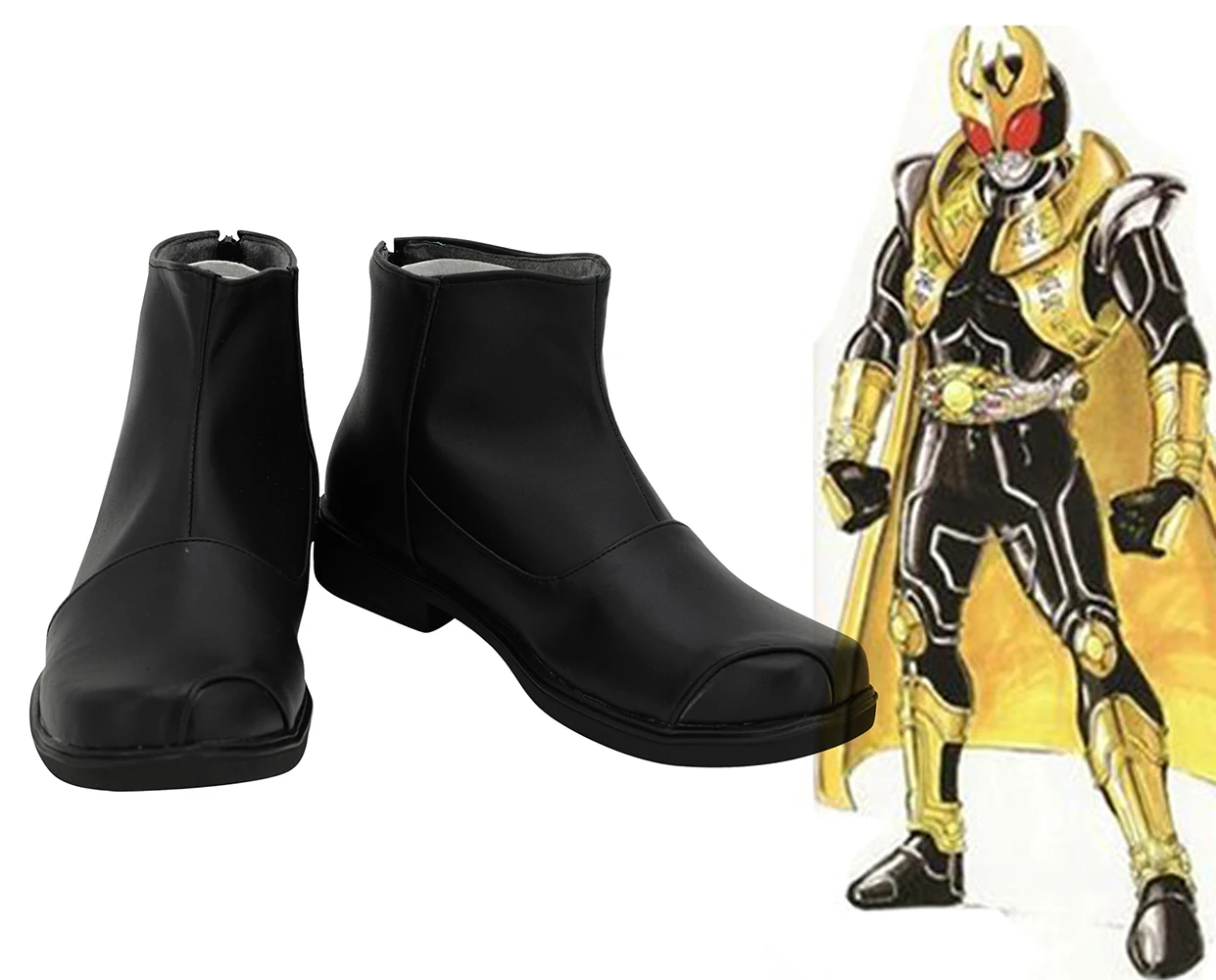 

Masked Rider Kuuga Cosplay Boots Black Shoes Kamen Rider Cosplay Shoes Custom Made Any Size