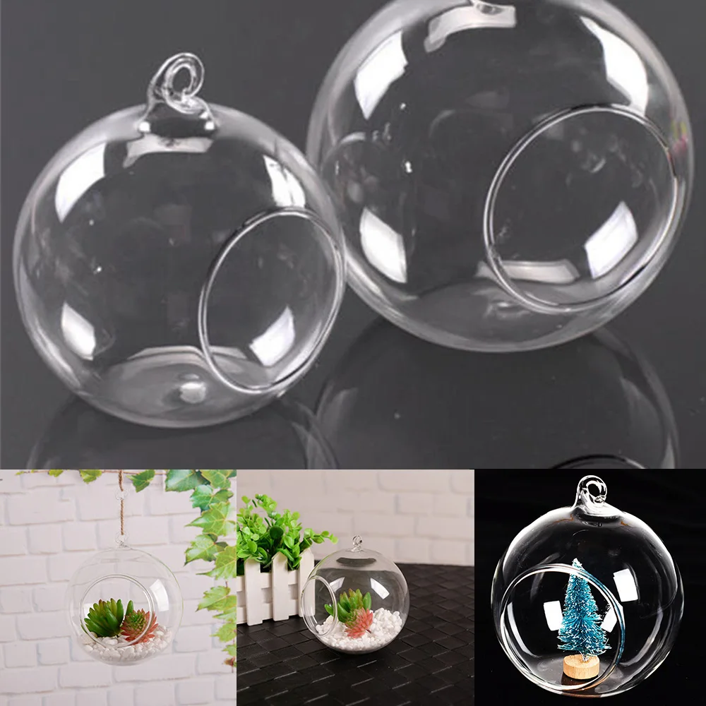 Landscape Decoration Terrarium Container Delicate Hanging Clear Glass Hanging Ball Unique Flower Planter for Wedding Decoration