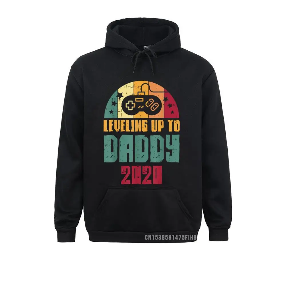 Mens Leveling Up To Daddy 2020 Retro Pregnancy Reveal Gamer Gift Hot Sale Simple Style Sweatshirts Women's Hoodies Hoods